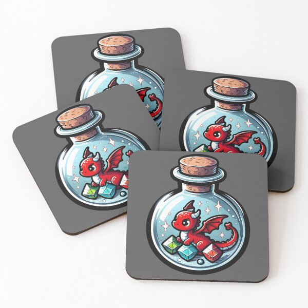 Aperçu de l'œuvre Dragon mignon dans une bouteille créée et vendue par DetourShirts.
