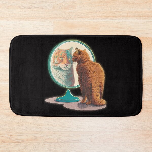 Item preview, Cute cat tiger mirror image kitty reflection meow cats designed and sold by DrawHandArt.