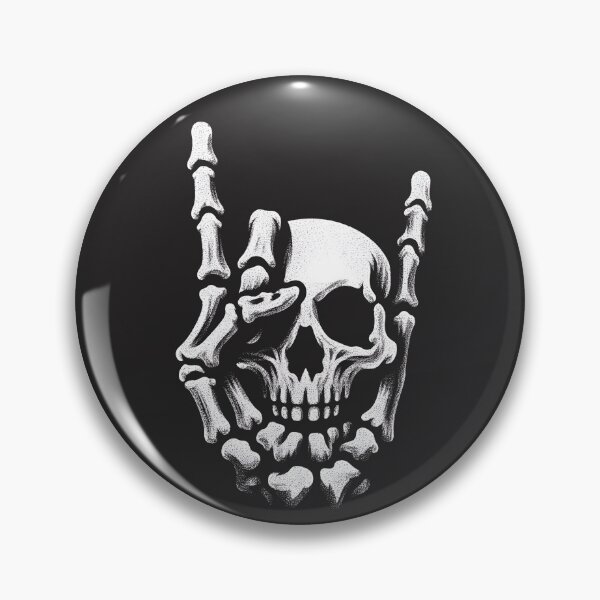 Item preview, Skeleton Hand Rock Sign and Skull designed and sold by HcnDesigner.