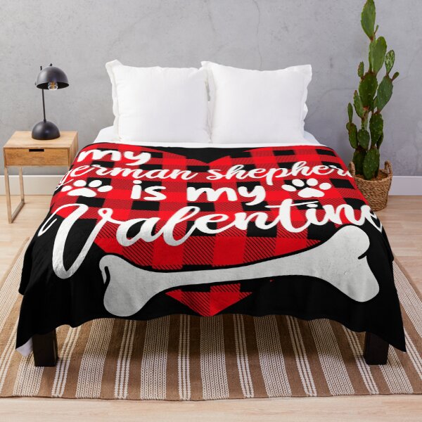 Item preview, .My German Shepherd Valentine: Red & Black Plaid Heart Design designed and sold by s-n-s-designs.