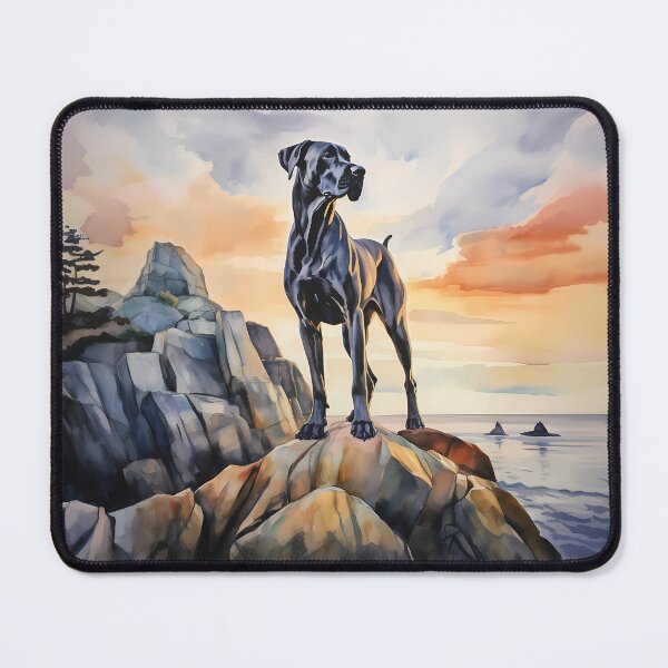 Item preview, Great Dane with nice sea view at sunset designed and sold by PawfectTeem.
