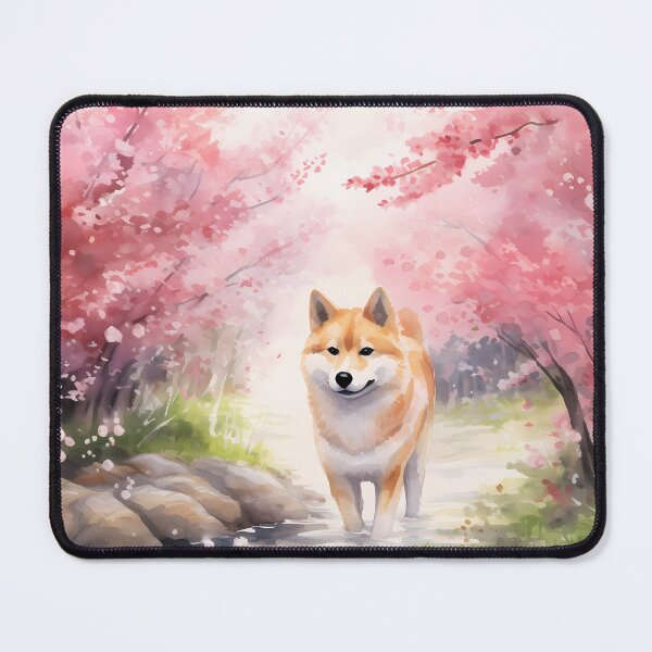 Item preview, Shibainu with Sakura tree designed and sold by PawfectTeem.