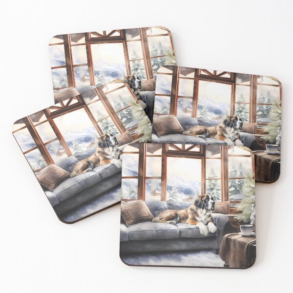 Item preview, Saint Bernard sit by the window designed and sold by PawfectTeem.