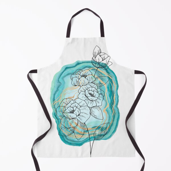 Item preview, Flowers on Blue and Gold Background designed and sold by jmggraphics.