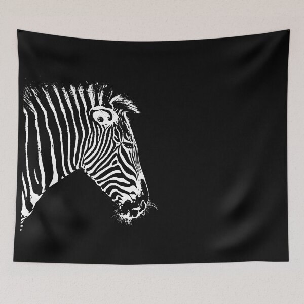 Item preview, Black & White Side Profile of African Zebra designed and sold by MillerDesigns.