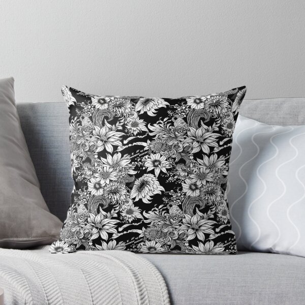 Item preview, beautiful black and white floral designed and sold by Rxgrets.