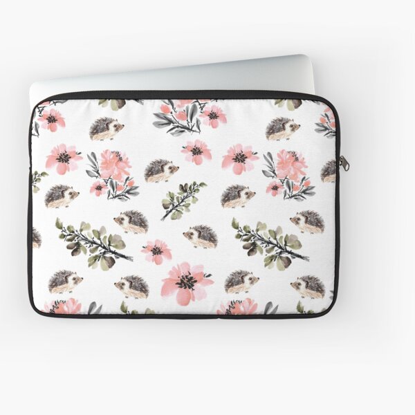 Hedgehog Florals Laptop Sleeve