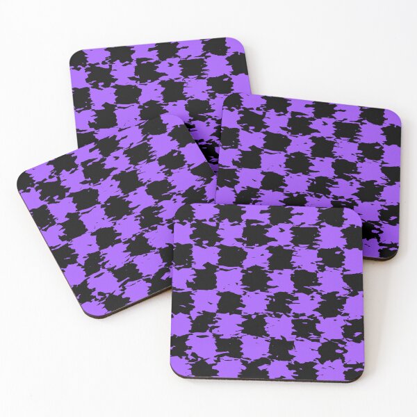 Item preview, 2D Splattered Purple and Black Checkerboard Pattern designed and sold by TheRulerofEarth.