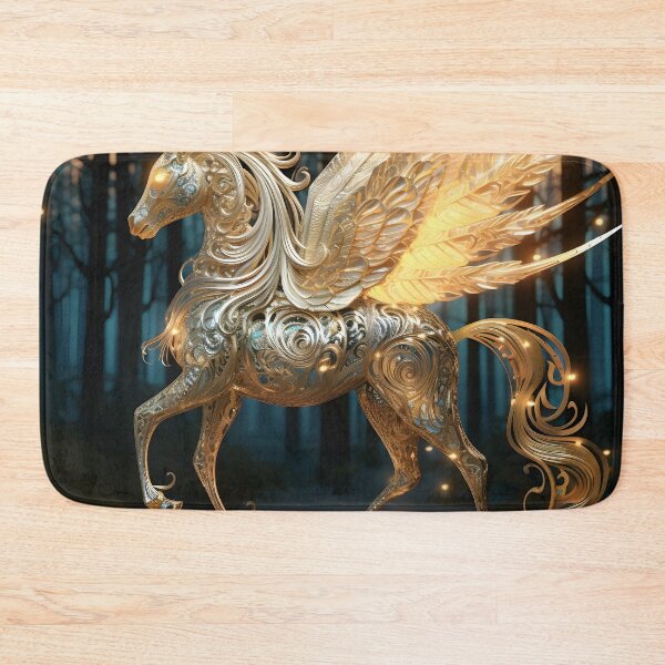 Artikelvorschau, Verzierter goldener filigraner Pegasus entworfen und verkauft von dcrc.