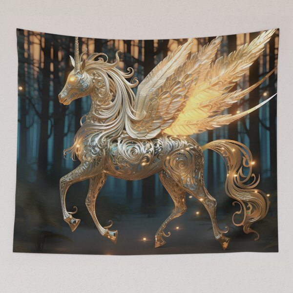 Item preview, Ornate gold Filigree Pegasus  designed and sold by dcrc.