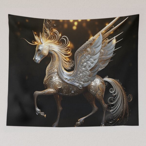 Item preview, Ornate gold Filigree Pegasus  designed and sold by dcrc.