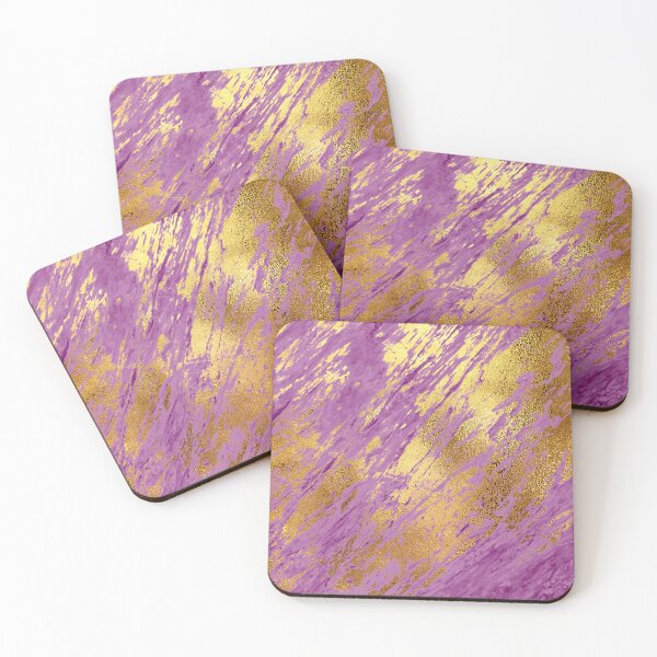 Item preview, Lilac-Purple Faux Marble Art With Golden Veins designed and sold by DEC02.
