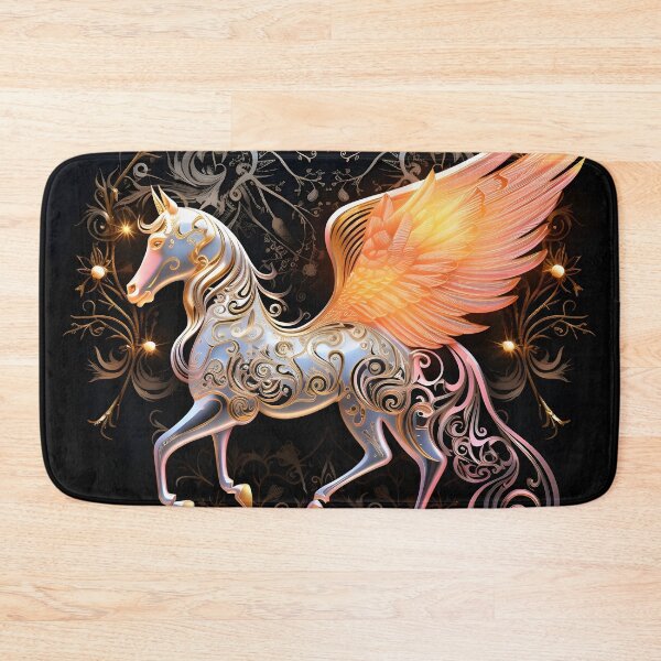 Artikelvorschau, verzierter goldener filigraner Pegasus entworfen und verkauft von dcrc.
