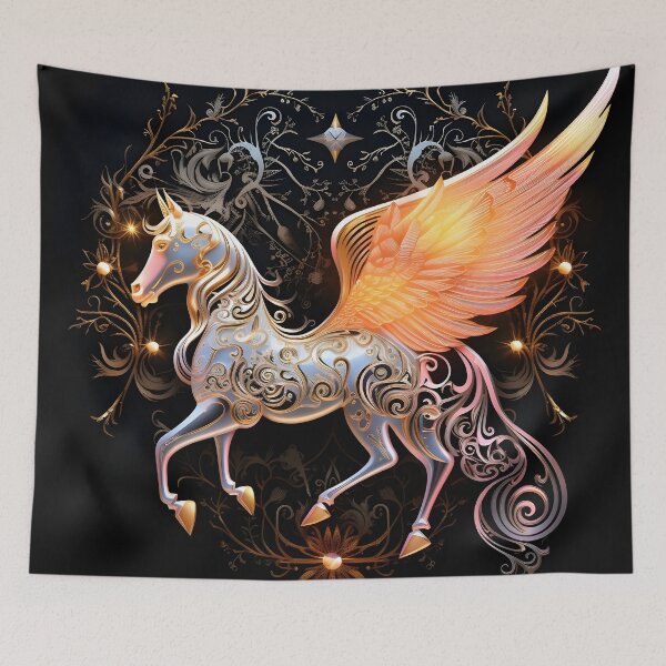 Item preview, ornate gold filigree pegasus designed and sold by dcrc.