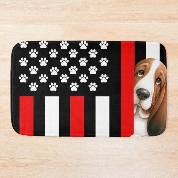 Item preview, Basset Hound Peeking Behind The US Flag designed and sold by TheAnimalZ00.