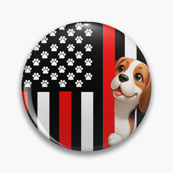 Item preview, Beagle Peeking Behind The US Flag designed and sold by TheAnimalZ00.