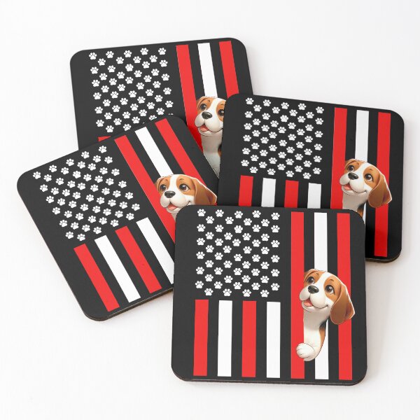 Item preview, Beagle Peeking Behind The US Flag designed and sold by TheAnimalZ00.