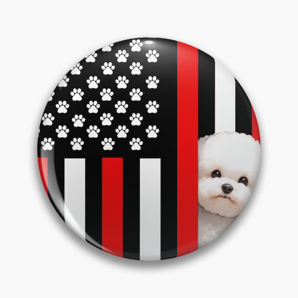 Item preview, Bichon Frise Peeking Behind The American Flag designed and sold by TheAnimalZ00.