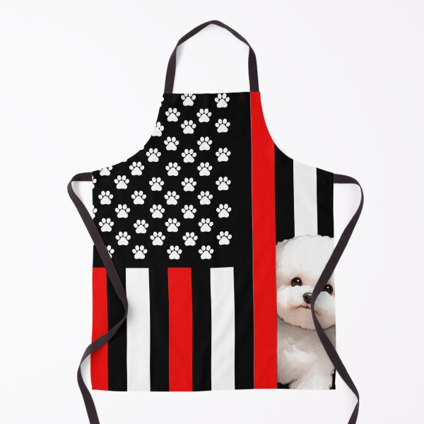 Item preview, Bichon Frise Peeking Behind The American Flag designed and sold by TheAnimalZ00.