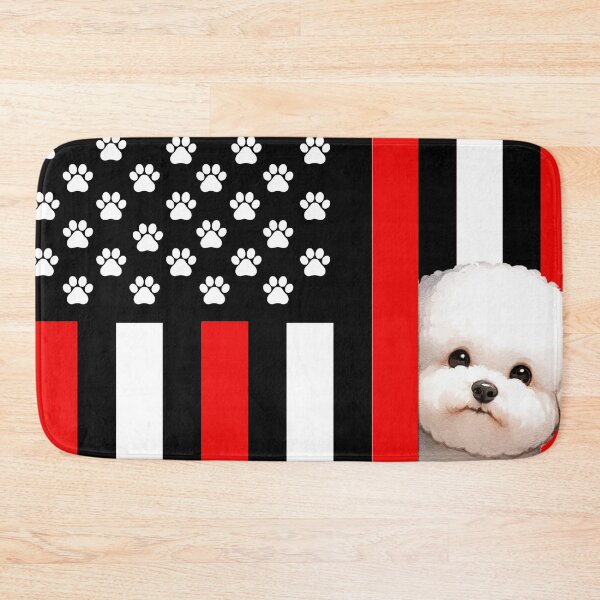 Item preview, Bichon Frise Peeking Behind The American Flag designed and sold by TheAnimalZ00.