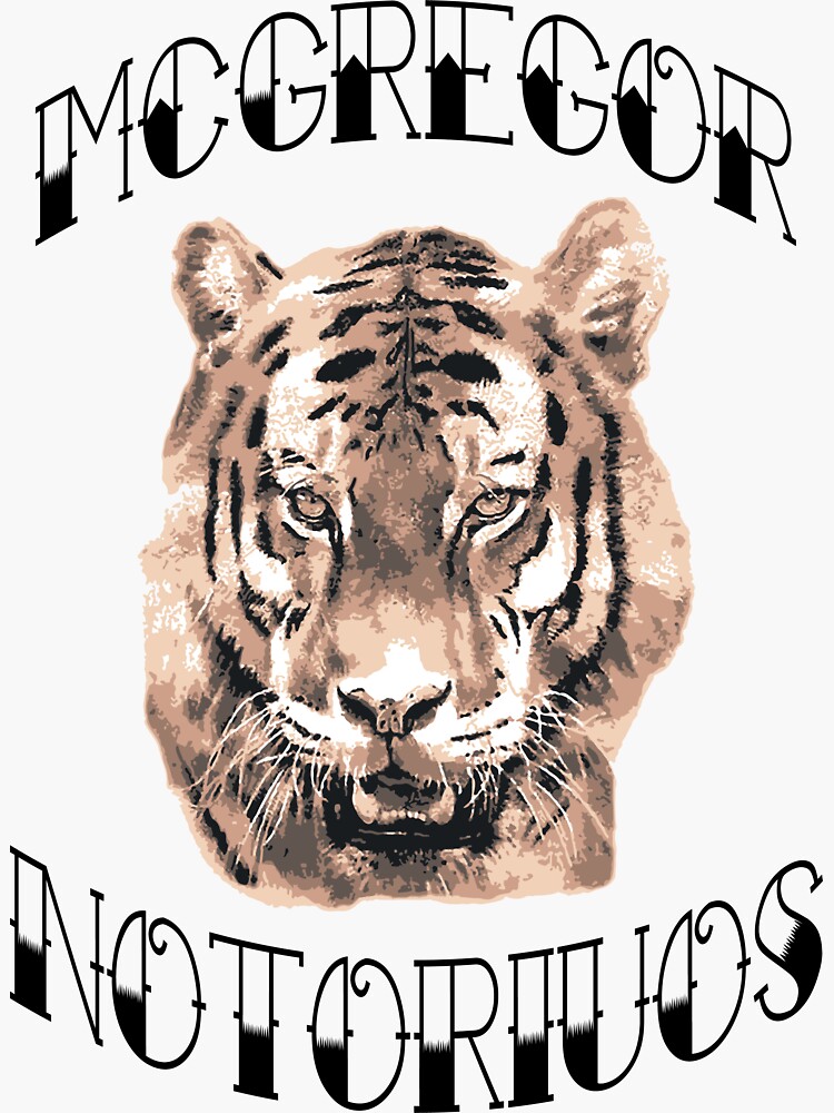 "Conor Mcgregor Notorious Tiger Tattoo" Sticker For Sale By Bibinik ...