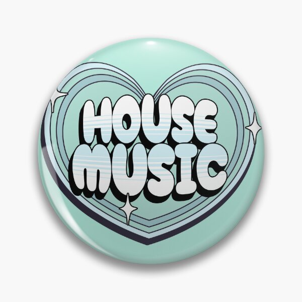Item preview, HOUSE MUSIC  - Y2K Heart (Teal)  designed and sold by Discothreadz.