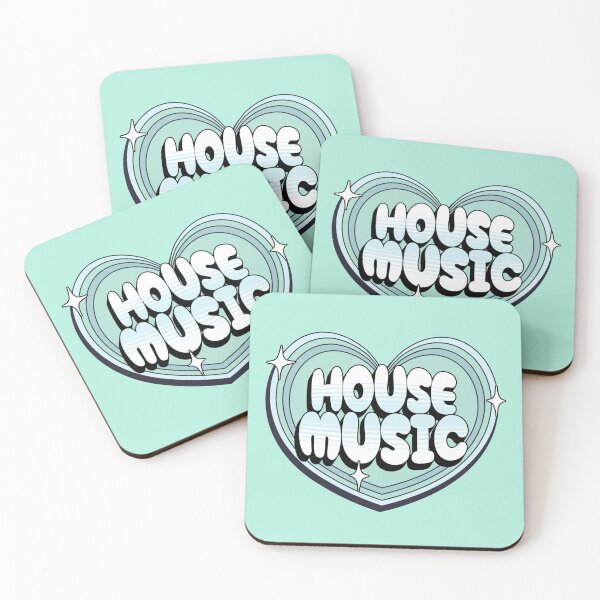 Item preview, HOUSE MUSIC  - Y2K Heart (Teal)  designed and sold by Discothreadz.