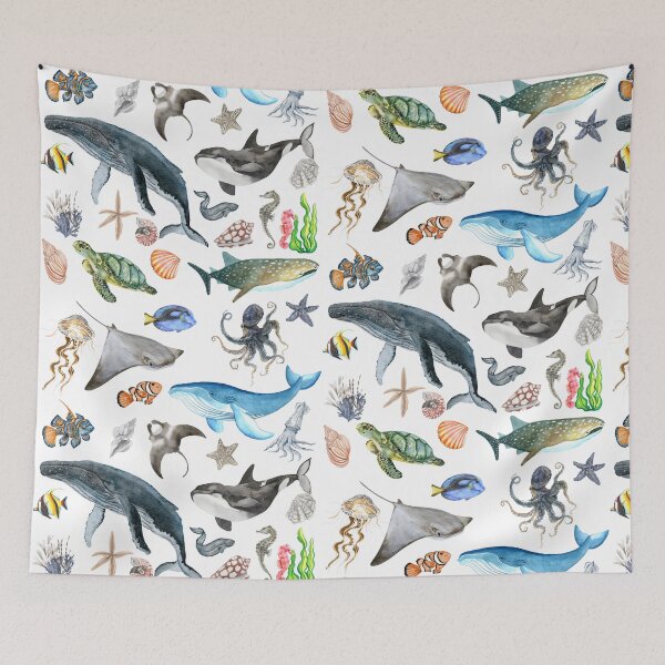 Item preview, Ocean Animals - Ocean Animal Lovers designed and sold by patternjp.