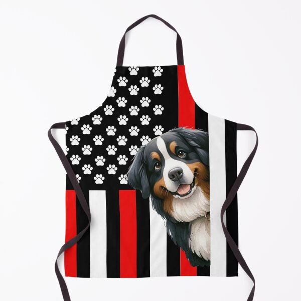 Item preview, Bernese Mountain Dog Peeking Behind The American Flag designed and sold by TheAnimalZ00.