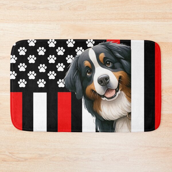Item preview, Bernese Mountain Dog Peeking Behind The American Flag designed and sold by TheAnimalZ00.