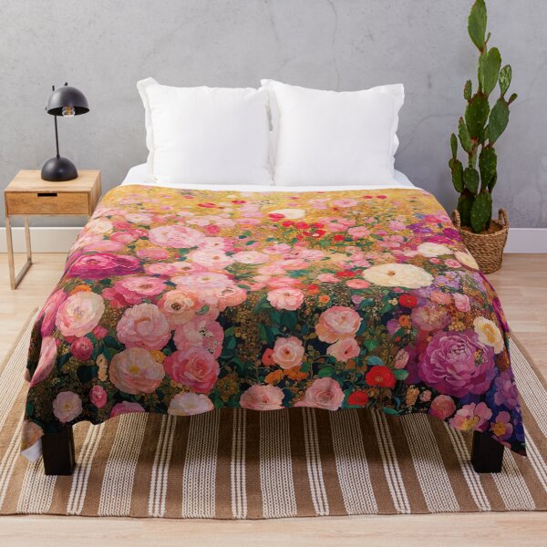 Item preview, Gustav Klimt Pink Flower Garden  designed and sold by maniacfitness.
