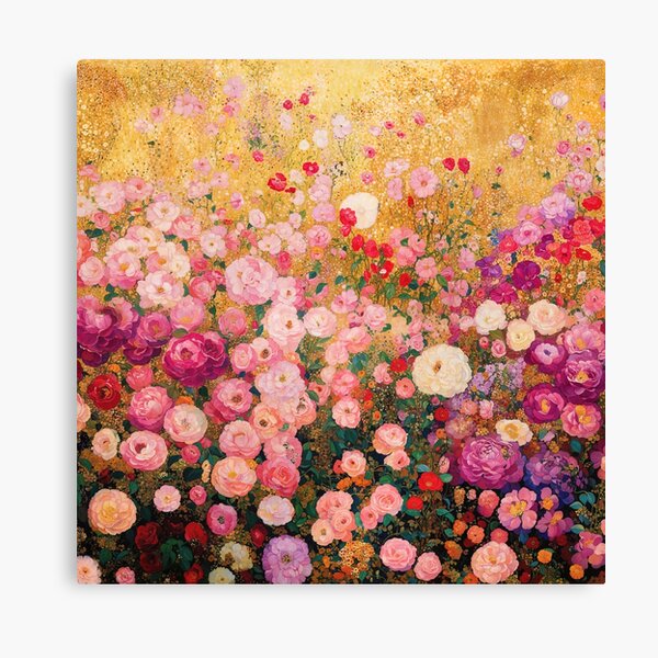 Item preview, Gustav Klimt Pink Flower Garden  designed and sold by maniacfitness.