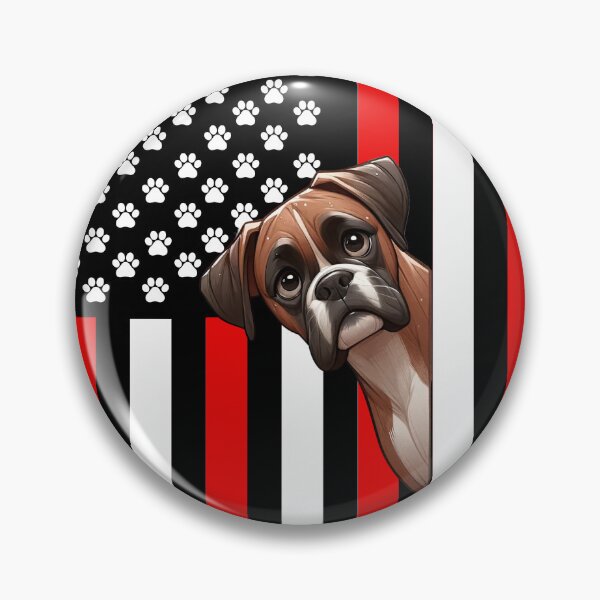 Artikelvorschau, Boxer späht hinter die amerikanische Flagge entworfen und verkauft von TheAnimalZ00.