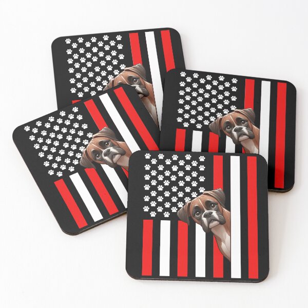 Item preview, Boxer Peeking Behind The American Flag designed and sold by TheAnimalZ00.