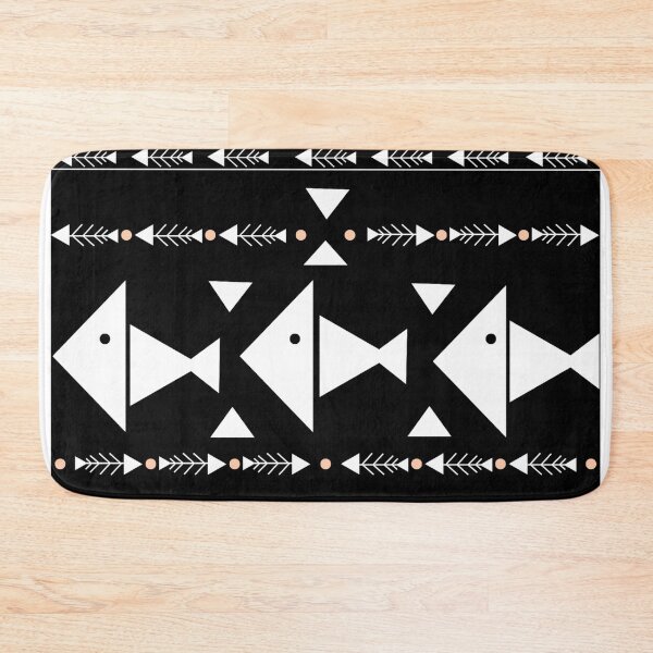 Item preview, Black and white fishes designed and sold by TribalBlue.