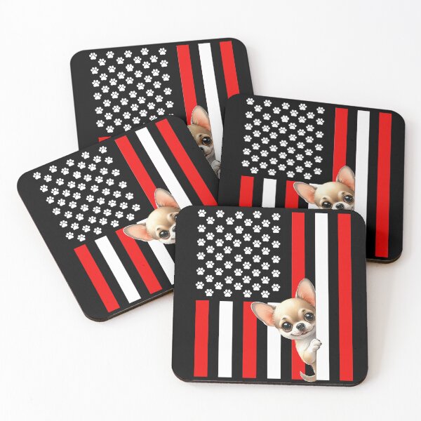 Item preview, Chihuahua Peeking Behind The American Flag designed and sold by TheAnimalZ00.