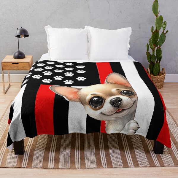 Item preview, Chihuahua Peeking Behind The American Flag designed and sold by TheAnimalZ00.