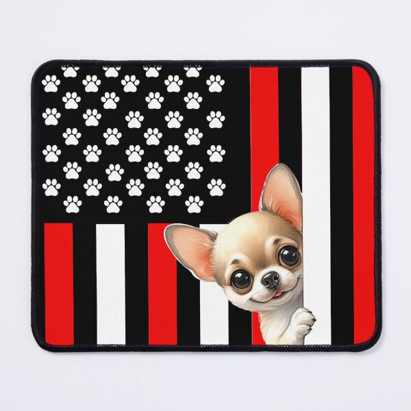 Item preview, Chihuahua Peeking Behind The American Flag designed and sold by TheAnimalZ00.