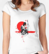 Trash Polka - Female Samurai Women's Fitted Scoop T-Shirt