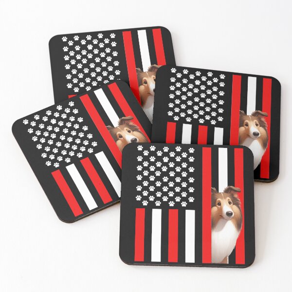 Item preview, Collie Peeking Behind The American Flag designed and sold by TheAnimalZ00.