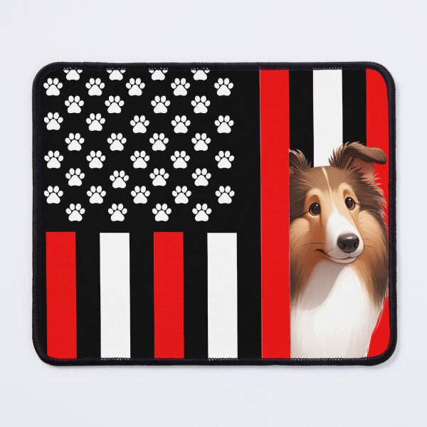 Item preview, Collie Peeking Behind The American Flag designed and sold by TheAnimalZ00.