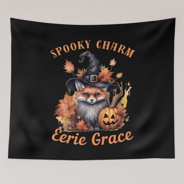 Item preview, Spooky Charm, Eerie Grace. fox portrait designed and sold by FoxVibes.