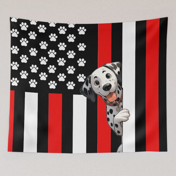 Item preview, Dalmatian Peeking Behind The American Flag designed and sold by TheAnimalZ00.