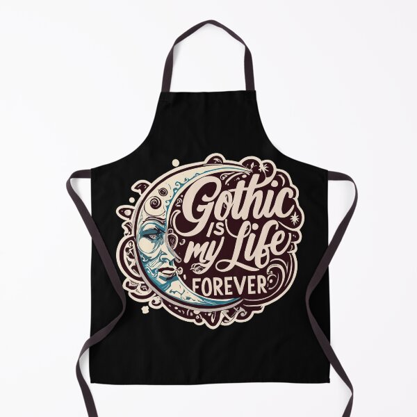 Item preview, waning quarter moon with gothic phrase designed and sold by Joncasmiart.