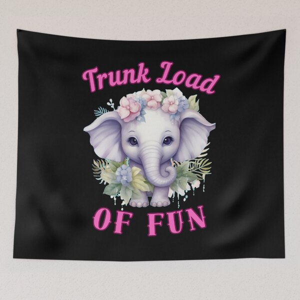 Item preview, Trunk Load Of Fun. elephant head designed and sold by ElephantVibes.