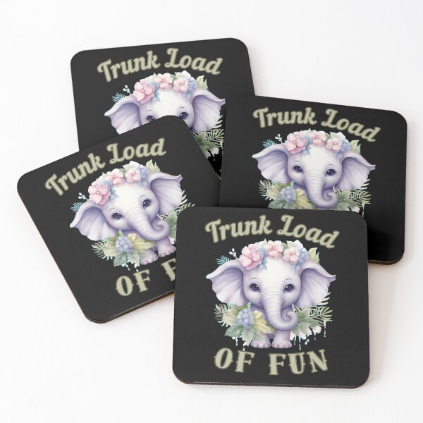 Item preview, Trunk Load Of Fun. elephant portrait designed and sold by ElephantVibes.