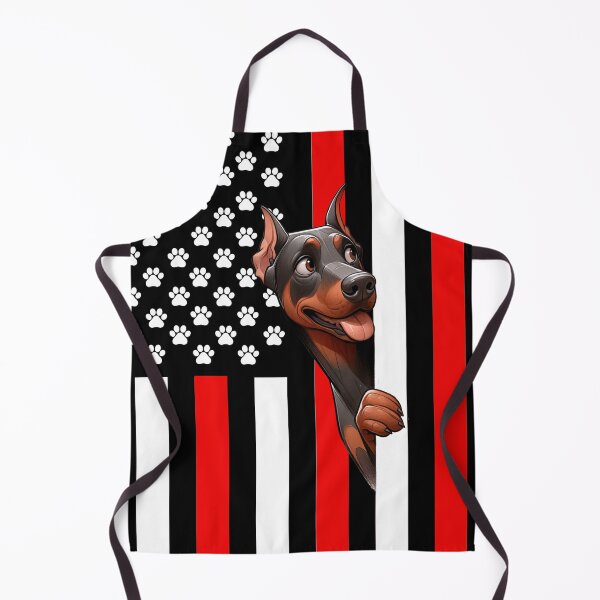 Item preview, Doberman Peeking Behind The American Flag designed and sold by TheAnimalZ00.