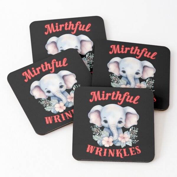 Item preview, Mirthful Wrinkles. colorful elephant designed and sold by ElephantVibes.