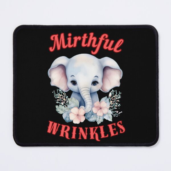 Item preview, Mirthful Wrinkles. colorful elephant designed and sold by ElephantVibes.
