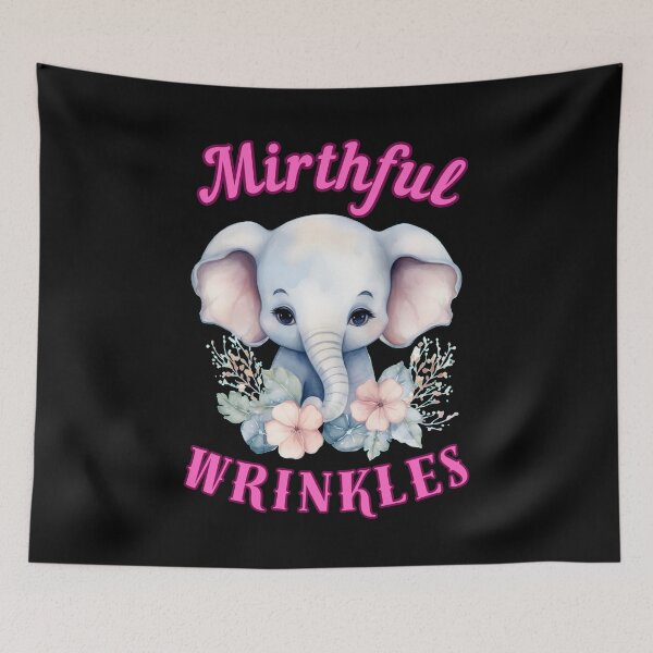 Item preview, Mirthful Wrinkles. elephant head designed and sold by ElephantVibes.